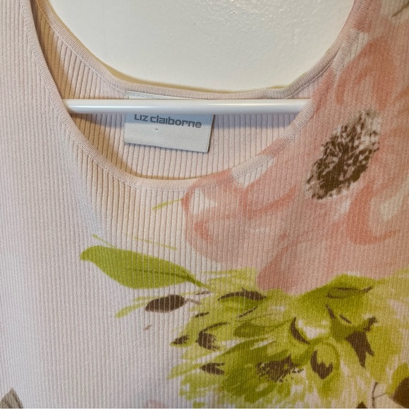 Liz‎ Claiborne floral Sleeveless Top women’s size large - Picture 3 of 3